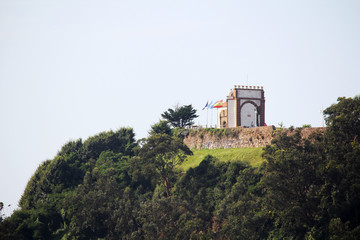 Naklejka premium Ermita de la Virgen de Guía, Ribadesella, Spain