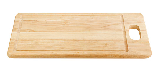 wooden board isolated on white background, clipping path