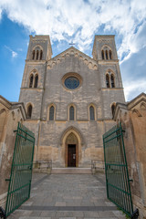 Fototapeta na wymiar Facade of the church Parish of St. Anthony of Fulgentius (Chiesa Sant Antonio a Fulgenzio) in Lecce, Puglia, Italy.