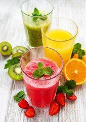 Healthy fruit smoothies