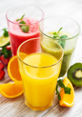 Healthy fruits smoothies