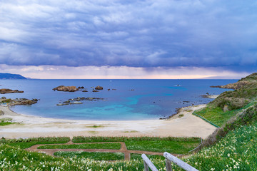 爪木埼の海岸　無人