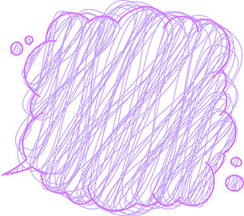 Fototapeta premium Colored pencil style Colorful Bubble comic Callout