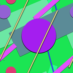 Flat material design - Creative vector trend seamless