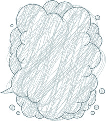 Monochrome pencil style Bubble comic Callout