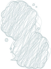 Monochrome pencil style Bubble comic Callout