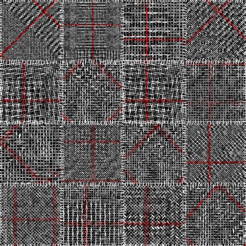 Poster Imitation of a texture of rough canvas. Seamless pattern.