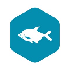 Fish icon in simple style isolated vector illustration