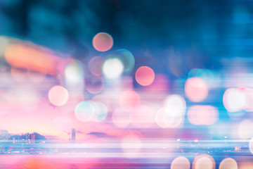Abstract bokeh city light background