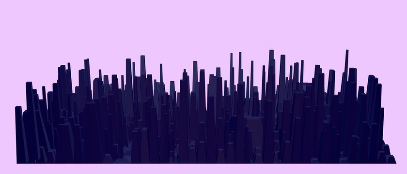 Abstract model of city. Vector illustration. © eestingnef
