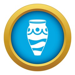 Empty vase icon blue vector isolated on white background for any design