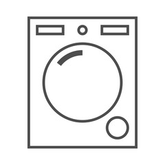 drying machine icon. Vector black and white illustration.