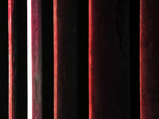 beautiful dynamic horizontal lighting purple red color background with cracking detail on cement texture, shiny red horizontal decoration background in pop retro style  use for night club, party