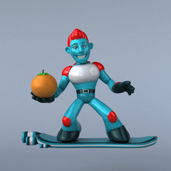 Red Robot - 3D Illustration