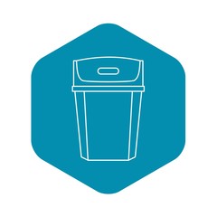 Big trashcan icon. Outline illustration of big trashcan vector icon for web