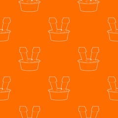 Washing in the basin pattern vector orange for any web design best