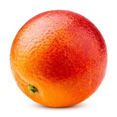 red blood orange, isolated on white background, clipping path, full depth of field