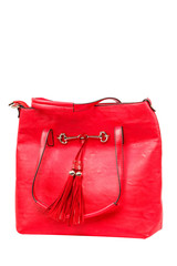 Fashionable women bag isolated on white background