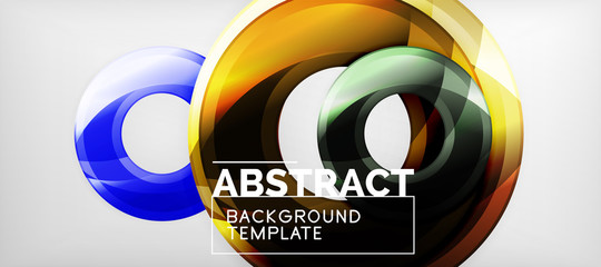 Glossy circles geometric background