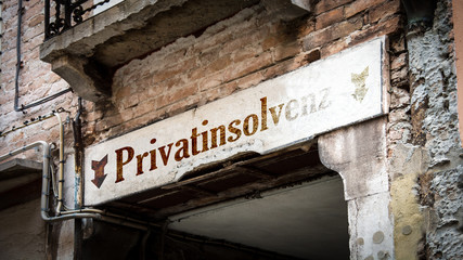 Fototapeta premium Schild 383 - Privatinsolvenz