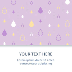Subtle pattern, graphic design, abstract background with rain drops, decoration header, creative backdrop