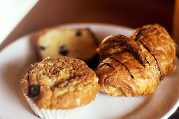 muffins on a plate