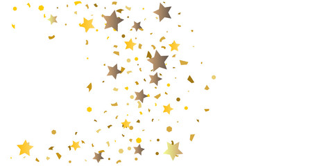 
Golden glitter confetti of stars.