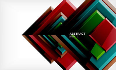 Square abstract background, glossy geometric design