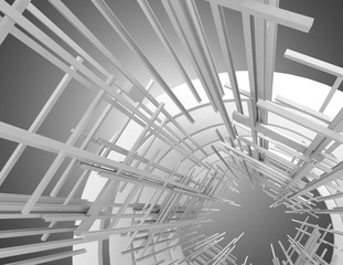 abstract space construction background. 3d illustration