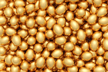 background of golden eggs