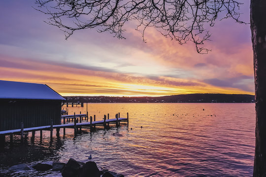 Sunrise Over Lake
