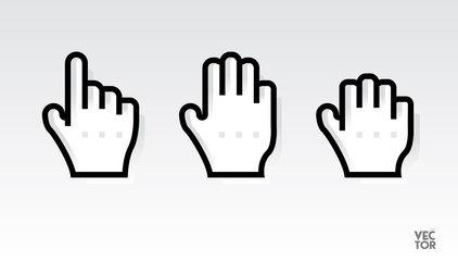 new modern hand cursor vector.