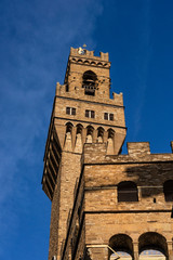 Obraz premium Detail of Palazzo Vecchio in Florence Italy