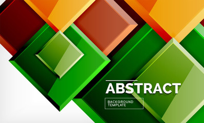 Geometric abstract background, modern square design