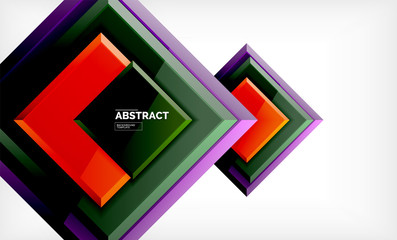 Square geometric background