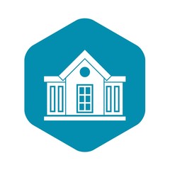 Mansion icon in simple style isolated on white background. Structure symbol