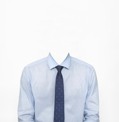Suit Without Head on White Background