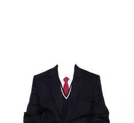 Suit Without Head on White Background