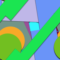 Flat material design - Creative vector trend seamless