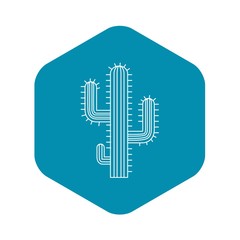 Cactus, desert plant icon. Outline illustration of cactus, desert plant vector icon for web