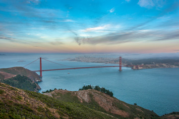 Famous San Francisco  landmark - Golden Gate Bridge, California