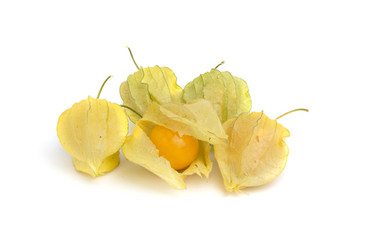 Naklejka premium Physalis isolated on a white background. cape gooseberry.