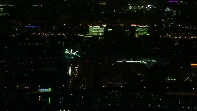 Moscow at night top view