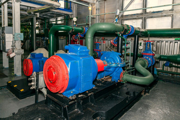 pump unit, a group of electric motors and pipelines of the fire extinguishing system, heating pipes...