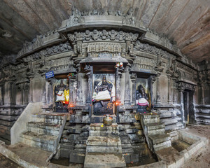 Fototapeta na wymiar Altar to worship the gods in Mayuranathaswamy Temple, Mayiladuthurai or Mayuranathar Temple is a Hindu temple in the town of Mayiladuthurai, India, Tamil Nadu