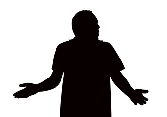 a man body silhouette vector