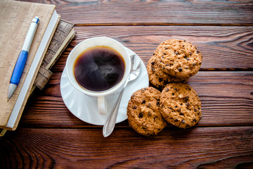 Coffee Break - Notepad and Pen along with coffee
