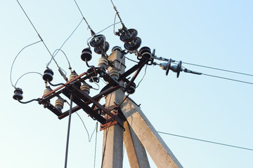 electric pole close up