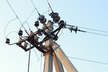 electric pole close up