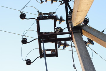 electric pole close up